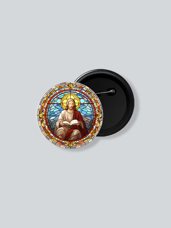 Faith-Filled Christian Badge – 75mm Inspirational Pin (Pack of 2)