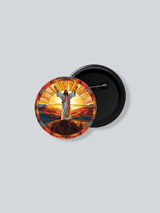 Faith-Filled Christian Badge – 75mm Inspirational Pin (Pack of 2)