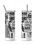 Stylish Christian Theme Tumbler with Splash-Proof Lid