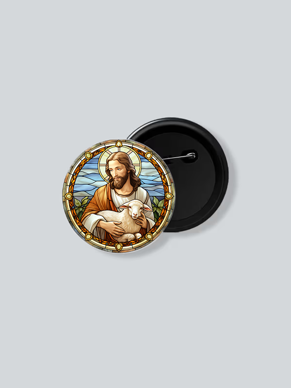 Faith-Filled Christian Badge – 75mm Inspirational Pin (Pack of 2)