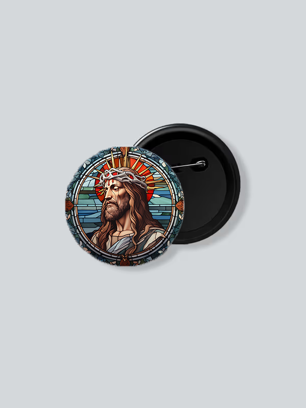 Faith-Filled Christian Badge – 75mm Inspirational Pin (Pack of 2)