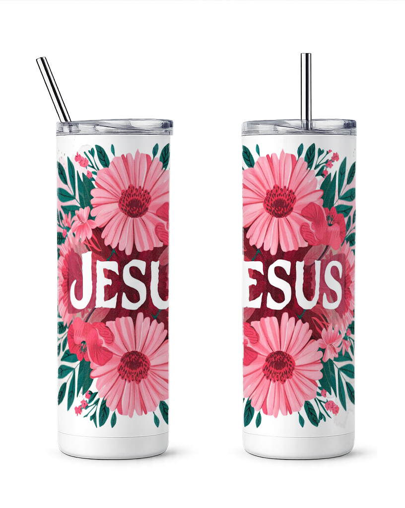 Premium Faith Inspired Travel Tumbler with Straw