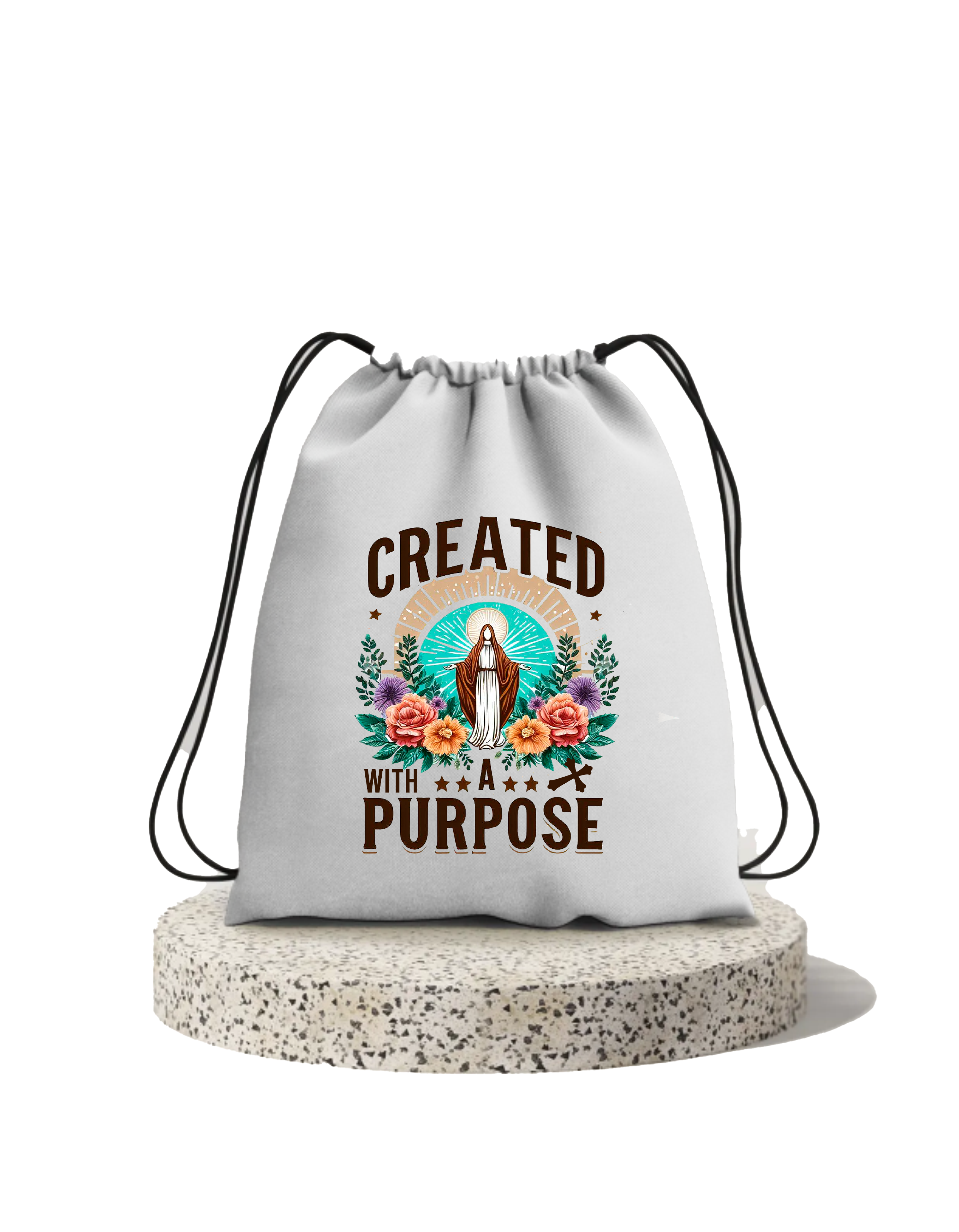 Christian Design | Drawstring Cotton Bag | Premium Christian Sport & Travel Bag