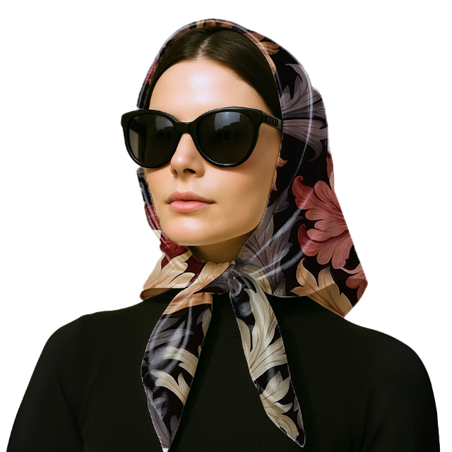 GraceFlow Satin Scarf – Elegant Printed Soft Fashion Wrap