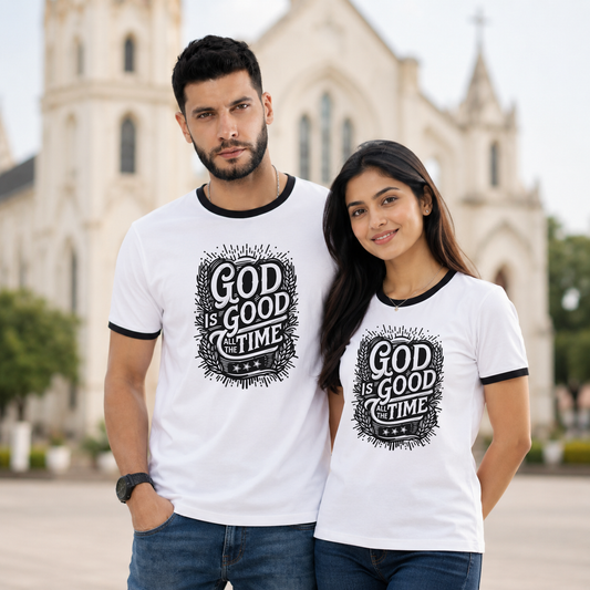 Christian Quote Ringer Tee – Soft Cotton Casual Wear