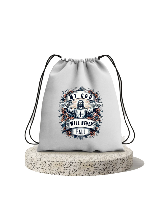 Christian Design | Drawstring Cotton Bag | Premium Christian Sport & Travel Bag