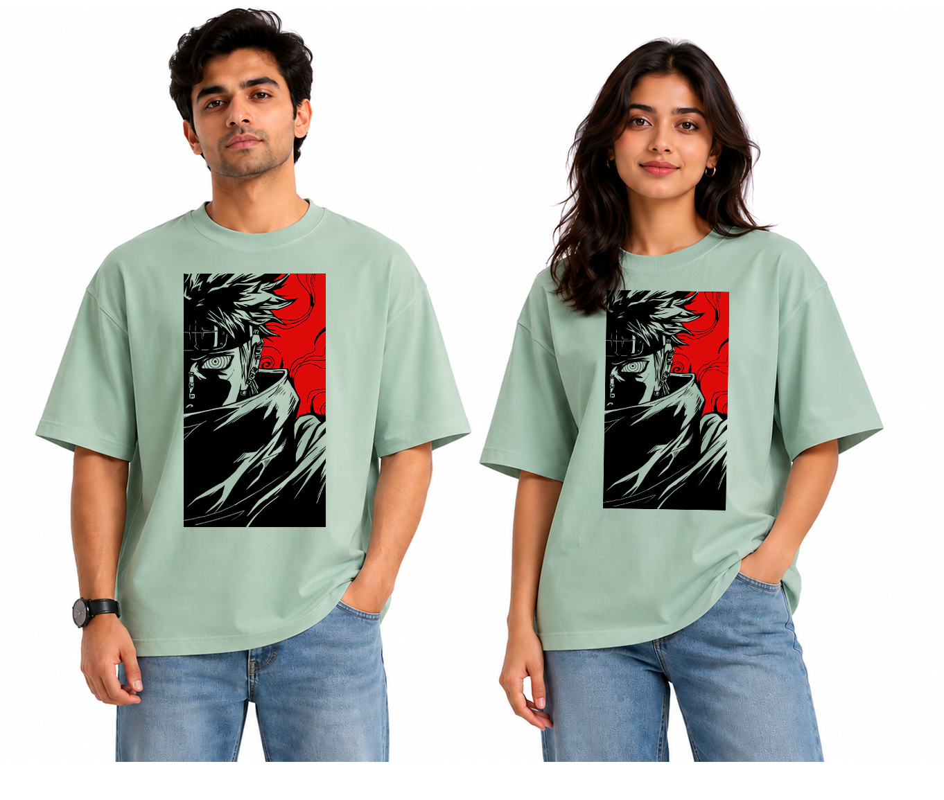 Heavyweight Anime Print Oversized T-Shirt