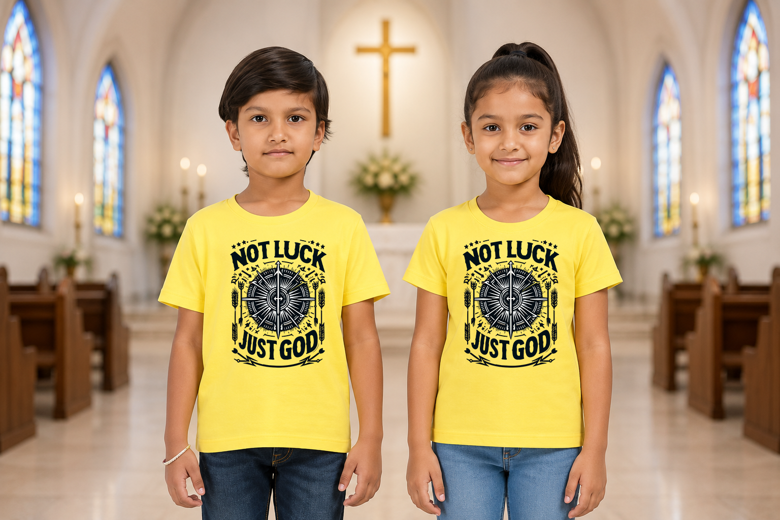 Premium Kids Cotton Crew Tee – Soft & Durable