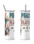 Stylish Christian Theme Tumbler with Splash-Proof Lid