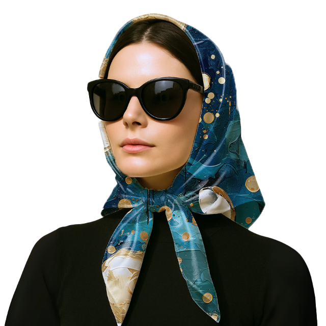 AuraPrint Satin Scarf – Soft, Durable & Elegant Fashion Scarf
