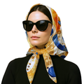 GraceFlow Satin Scarf – Elegant Printed Soft Fashion Wrap