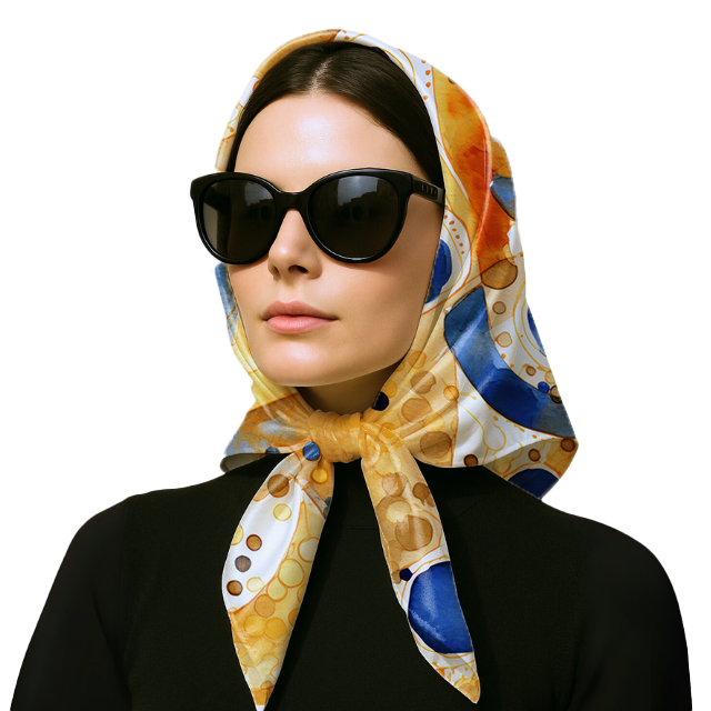 GraceFlow Satin Scarf – Elegant Printed Soft Fashion Wrap