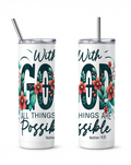 Stylish Christian Theme Tumbler with Splash-Proof Lid