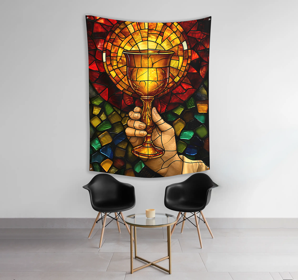Faith-Filled Christian Wall Tapestry – Inspirational Home Décor