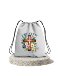 Created with a Purpose Drawstring Cotton Bag | Premium Christian Sport & Travel Bag