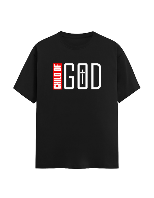 Child of God Printed Unisex Stretch T-Shirt | Premium 240 GSM White Christian Tee | Soft Cotton Blend