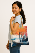 Stylish Utility Tote with Secure Zipper Closure