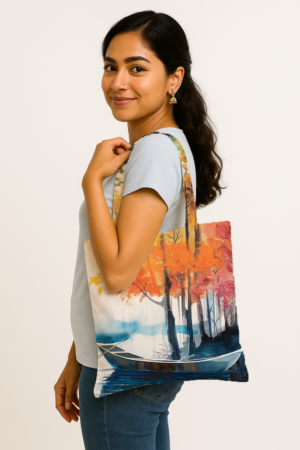 Stylish Utility Tote with Secure Zipper Closure
