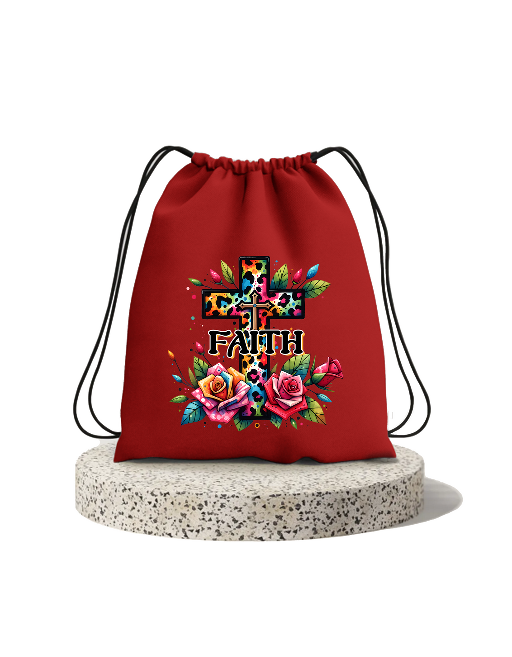 Faith Drawstring Cotton Bag | Premium Christian Sport & Travel Bag