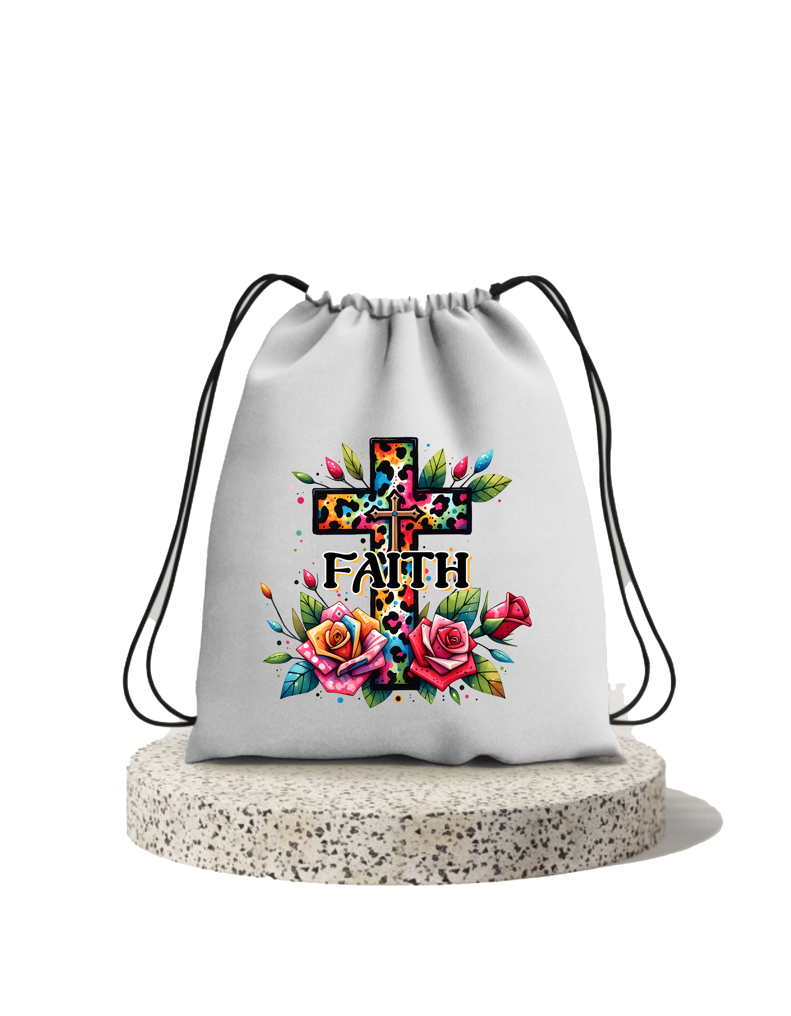 Faith Drawstring Cotton Bag | Premium Christian Sport & Travel Bag