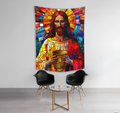 Divine Love Christian Tapestry – Premium Faith-Based Wall Hanging