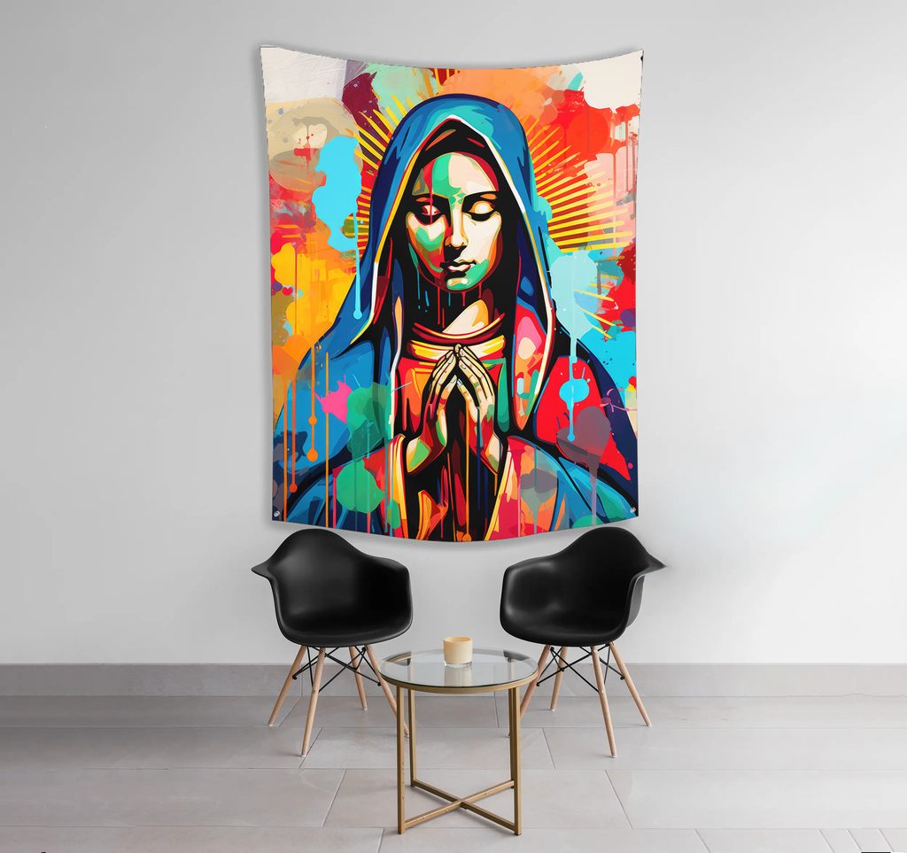 Christian Worship Tapestry – Beautiful Religious Room Décor