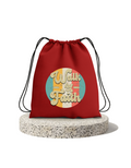 Walk by Faith Drawstring Cotton Bag | Premium Christian Sport & Travel Bag