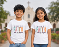 Christian Quotes Printed T-Shirt for Boys & Girls | 100% Cotton Classic Crew Neck | Soft Everyday Christian Wear